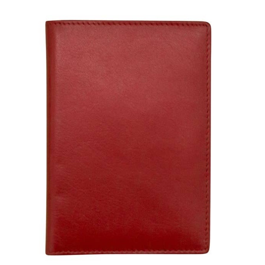 Leather Passport Wallet  Red